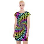 3d Grateful Dead 90 s Neon Dancing Bears Cap Sleeve Bodycon Dress