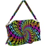 3d Grateful Dead 90 s Neon Dancing Bears Canvas Crossbody Bag