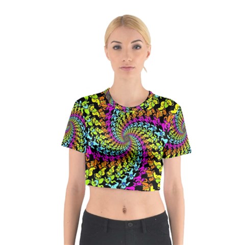 3d Grateful Dead 90 s Neon Dancing Bears Cotton Crop Top from ArtsNow.com