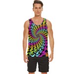 3d Grateful Dead 90 s Neon Dancing Bears Men s Wide Collar Tank Top