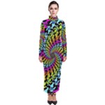 3d Grateful Dead 90 s Neon Dancing Bears Turtleneck Maxi Dress