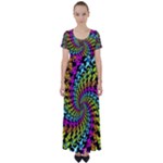 3d Grateful Dead 90 s Neon Dancing Bears High Waist Short Sleeve Maxi Dress