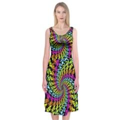 3d Grateful Dead 90 s Neon Dancing Bears Midi Sleeveless Dress from ArtsNow.com