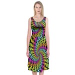 3d Grateful Dead 90 s Neon Dancing Bears Midi Sleeveless Dress