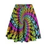 3d Grateful Dead 90 s Neon Dancing Bears High Waist Skirt