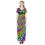 3d Grateful Dead 90 s Neon Dancing Bears Short Sleeve Maxi Dress