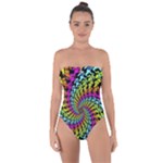 3d Grateful Dead 90 s Neon Dancing Bears Tie Back One Piece Swimsuit