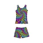 3d Grateful Dead 90 s Neon Dancing Bears Kids  Boyleg Swimsuit