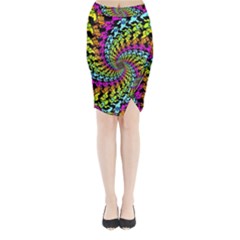 3d Grateful Dead 90 s Neon Dancing Bears Midi Wrap Pencil Skirt from ArtsNow.com