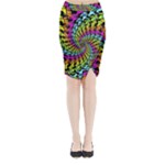 3d Grateful Dead 90 s Neon Dancing Bears Midi Wrap Pencil Skirt