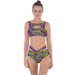 3d Grateful Dead 90 s Neon Dancing Bears Bandaged Up Bikini Set 