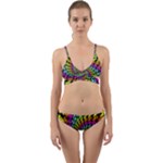 3d Grateful Dead 90 s Neon Dancing Bears Wrap Around Bikini Set