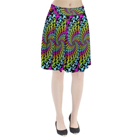 3d Grateful Dead 90 s Neon Dancing Bears Pleated Skirt from ArtsNow.com