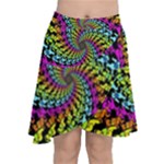 3d Grateful Dead 90 s Neon Dancing Bears Chiffon Wrap Front Skirt