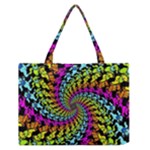 3d Grateful Dead 90 s Neon Dancing Bears Zipper Medium Tote Bag