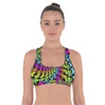 3d Grateful Dead 90 s Neon Dancing Bears Cross Back Sports Bra