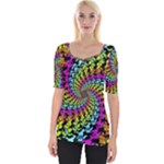 3d Grateful Dead 90 s Neon Dancing Bears Wide Neckline T-Shirt