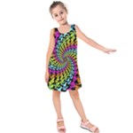 3d Grateful Dead 90 s Neon Dancing Bears Kids  Sleeveless Dress