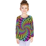 3d Grateful Dead 90 s Neon Dancing Bears Kids  Long Sleeve T-Shirt