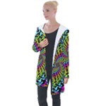 3d Grateful Dead 90 s Neon Dancing Bears Longline Hooded Cardigan