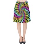 3d Grateful Dead 90 s Neon Dancing Bears Velvet High Waist Skirt