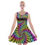 3d Grateful Dead 90 s Neon Dancing Bears Velvet Skater Dress