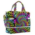 3d Grateful Dead 90 s Neon Dancing Bears Sports Shoulder Bag with Shoes Compartment