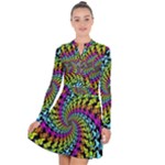 3d Grateful Dead 90 s Neon Dancing Bears Long Sleeve Panel Dress