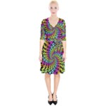 3d Grateful Dead 90 s Neon Dancing Bears Wrap Up Cocktail Dress