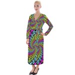 3d Grateful Dead 90 s Neon Dancing Bears Velvet Maxi Wrap Dress