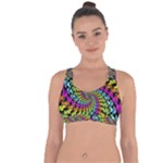 3d Grateful Dead 90 s Neon Dancing Bears Cross String Back Sports Bra