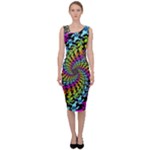 3d Grateful Dead 90 s Neon Dancing Bears Sleeveless Pencil Dress