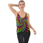 3d Grateful Dead 90 s Neon Dancing Bears Chiffon Cami