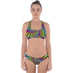 3d Grateful Dead 90 s Neon Dancing Bears Cross Back Hipster Bikini Set