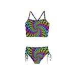 3d Grateful Dead 90 s Neon Dancing Bears Girls  Tankini Swimsuit