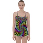 3d Grateful Dead 90 s Neon Dancing Bears Babydoll Tankini Top