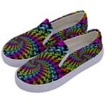 3d Grateful Dead 90 s Neon Dancing Bears Kids  Canvas Slip Ons