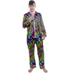 3d Grateful Dead 90 s Neon Dancing Bears Men s Long Sleeve Satin Pajamas Set