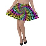 3d Grateful Dead 90 s Neon Dancing Bears Velvet Skater Skirt