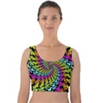 3d Grateful Dead 90 s Neon Dancing Bears Velvet Crop Top