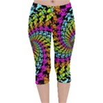 3d Grateful Dead 90 s Neon Dancing Bears Velvet Capri Leggings 