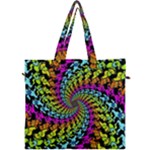 3d Grateful Dead 90 s Neon Dancing Bears Canvas Travel Bag