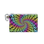 3d Grateful Dead 90 s Neon Dancing Bears Canvas Cosmetic Bag (Small)