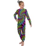 3d Grateful Dead 90 s Neon Dancing Bears Kids  Long Sleeve Set 