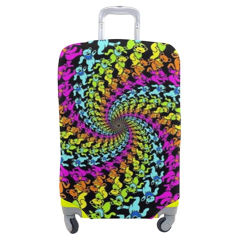 3d Grateful Dead 90 s Neon Dancing Bears Luggage Cover (Medium) from ArtsNow.com