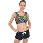 3d Grateful Dead 90 s Neon Dancing Bears V-Back Sports Bra