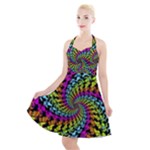 3d Grateful Dead 90 s Neon Dancing Bears Halter Party Swing Dress 