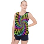 3d Grateful Dead 90 s Neon Dancing Bears Bubble Hem Chiffon Tank Top