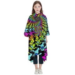 3d Grateful Dead 90 s Neon Dancing Bears Kids  Hooded Rain Ponchos from ArtsNow.com