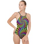 3d Grateful Dead 90 s Neon Dancing Bears High Neck One Piece Swimsuit